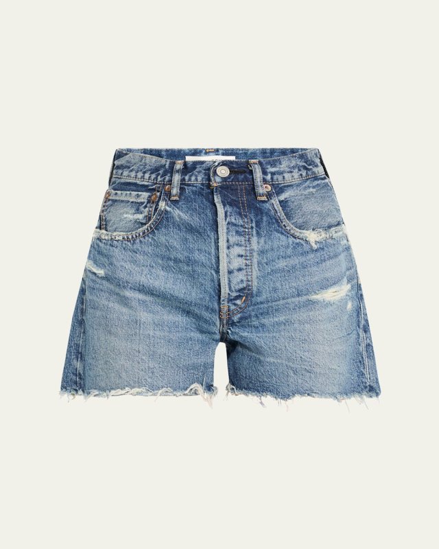 Manhasset Distressed Denim Shorts